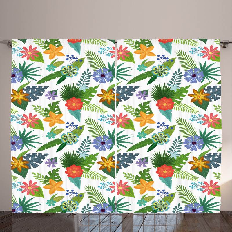 Layout of Colorful Flowers Curtain