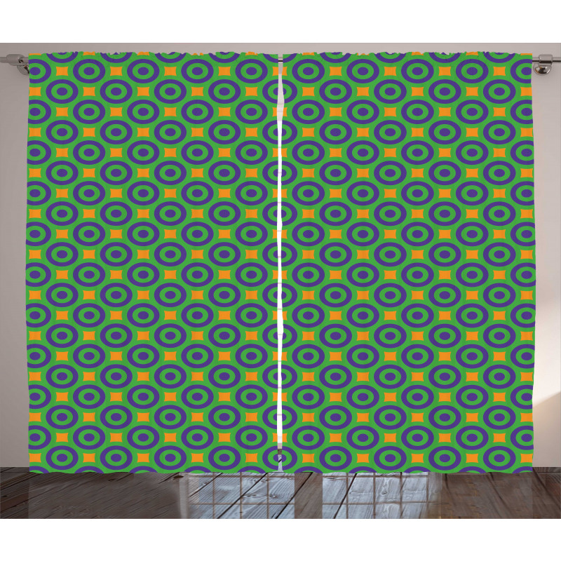 Target Circles and Shapes Curtain