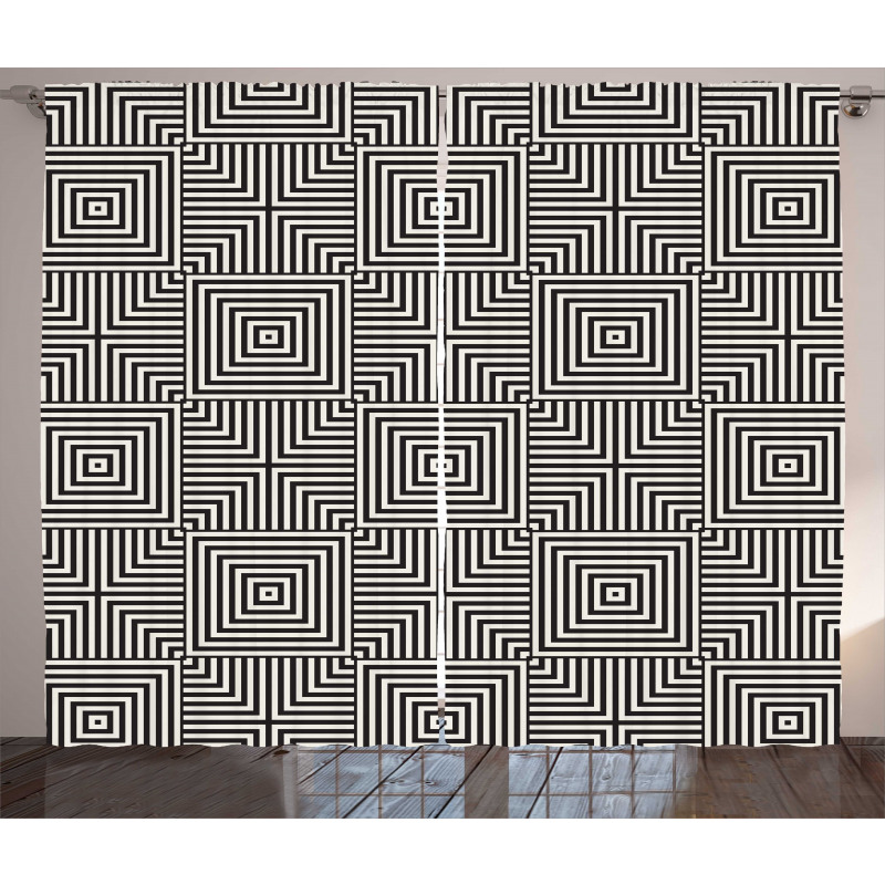 Ornamental Stripes Art Curtain