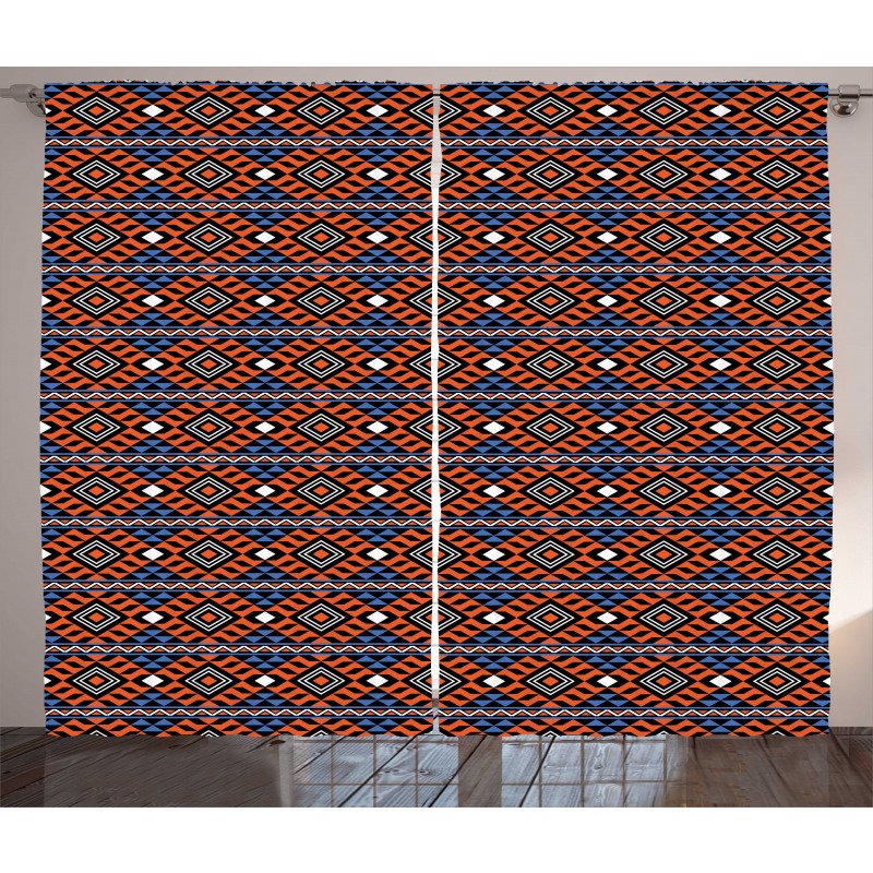 Tribal Geometric Motifs Curtain