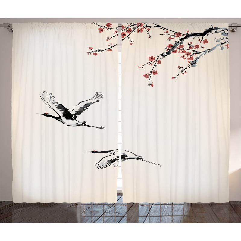 Cherry Trees in Spring Curtain