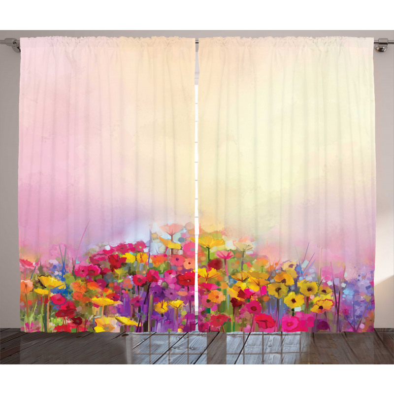 Pastel Ombre Meadow Curtain