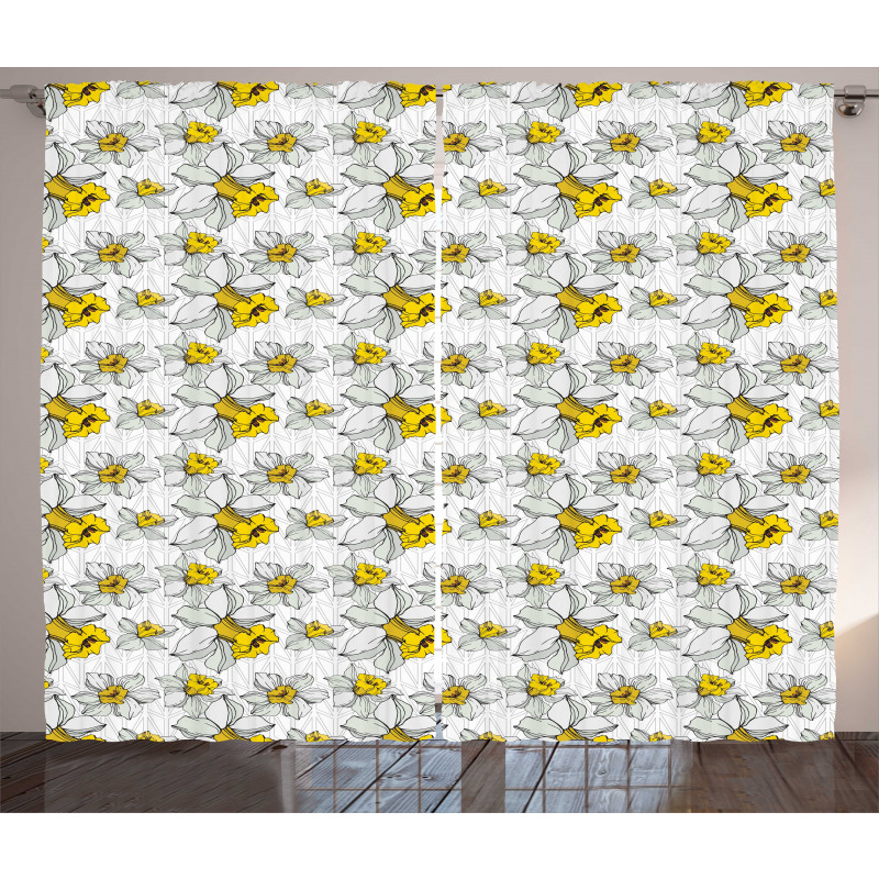 Blooming Narcissus Curtain