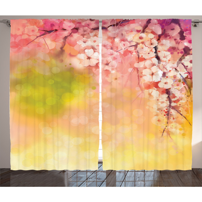 Sakura Floral Beauty Curtain