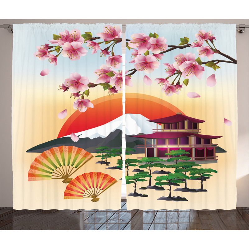 Building Sakura Sunrise Curtain