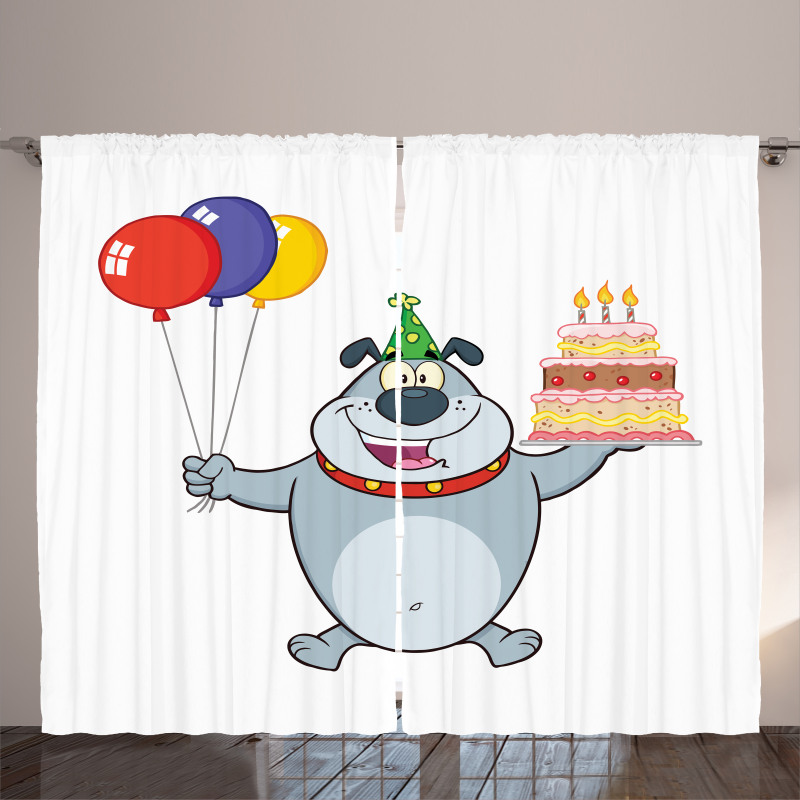 Bulldog Balloons and Cake Curtain