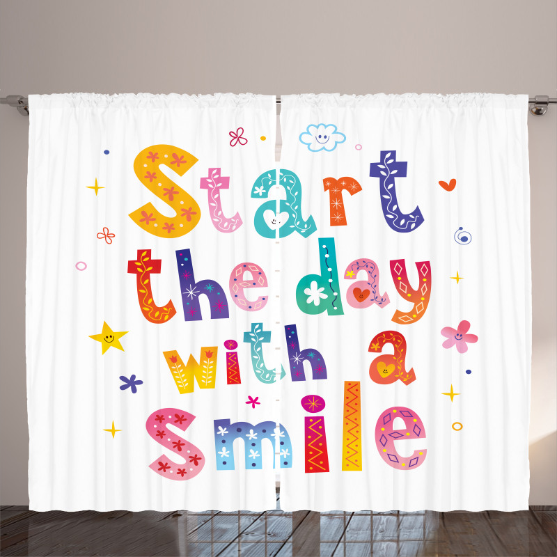 Start the Day with a Smile Curtain