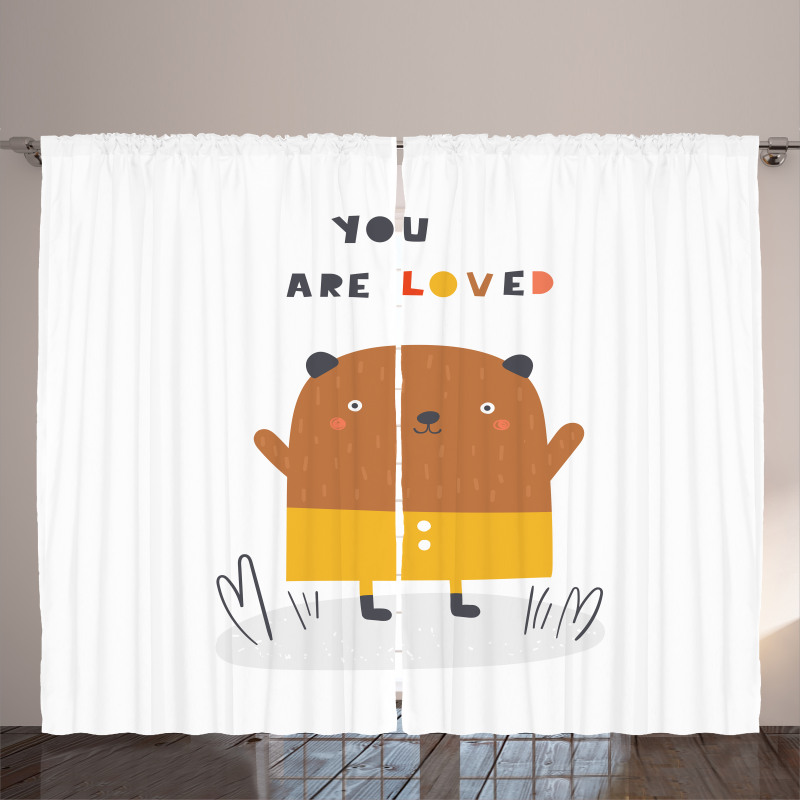 You are Loved and Doodle Bear Curtain