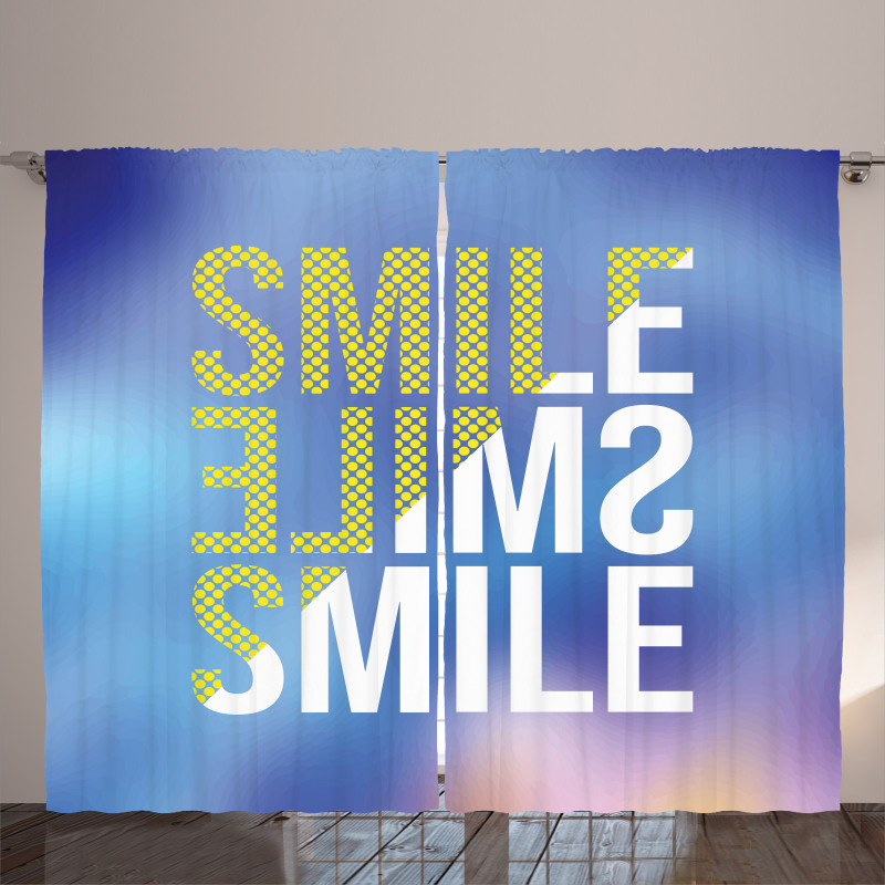 Modern Design Positive Word Curtain