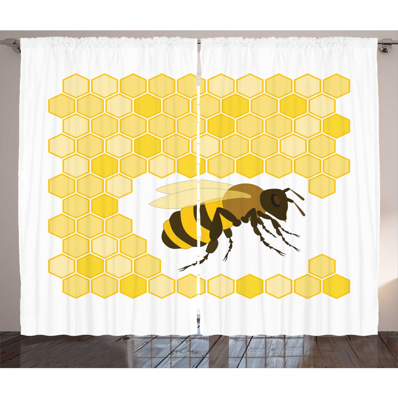 Single Bugnd Hexagons Curtain