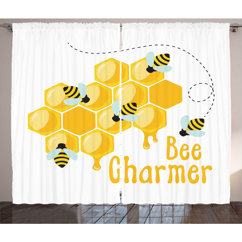 Bee Charmer Lettering Curtain