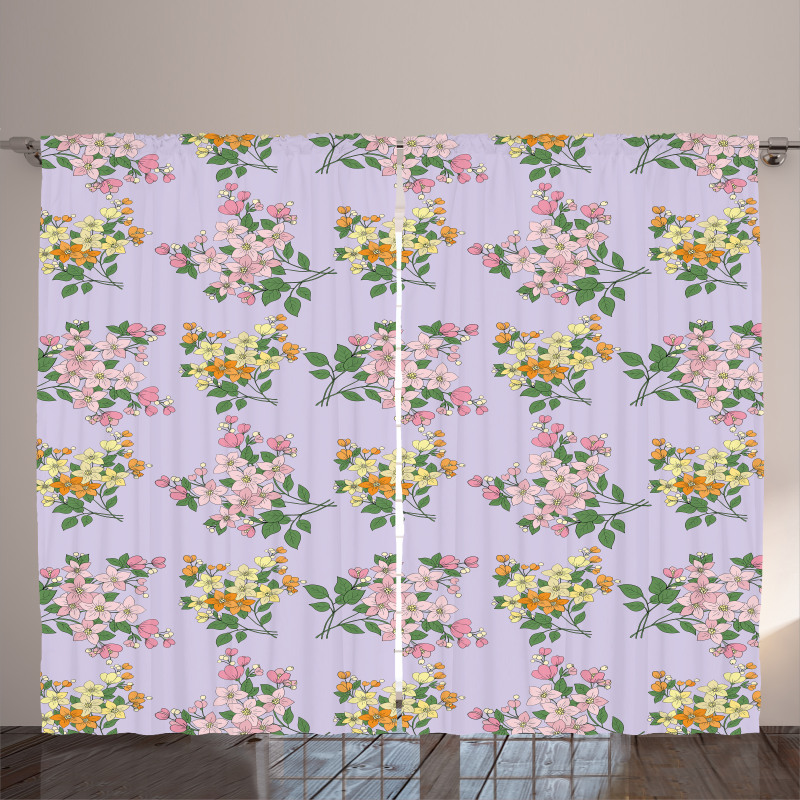 Bouquet of Flowers Style Curtain