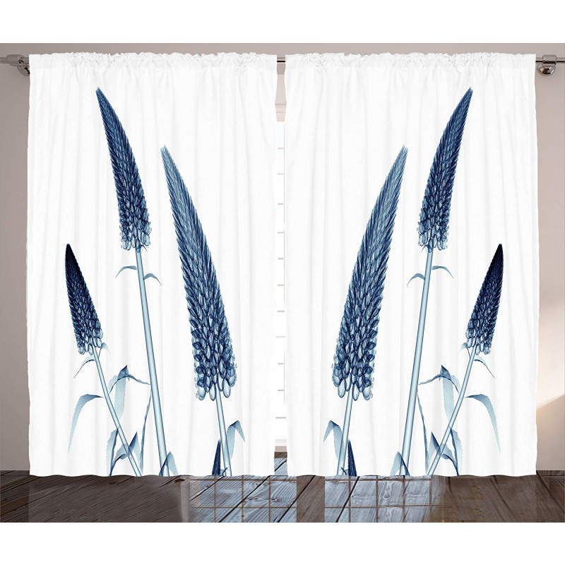 Exotic Blooms Plants Curtain