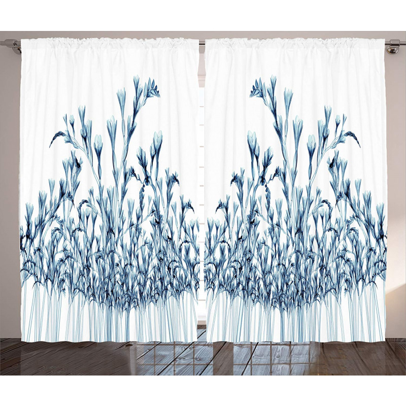 X-Ray Floral Nature Curtain