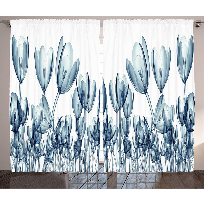 Flower X-Ray Picture Curtain