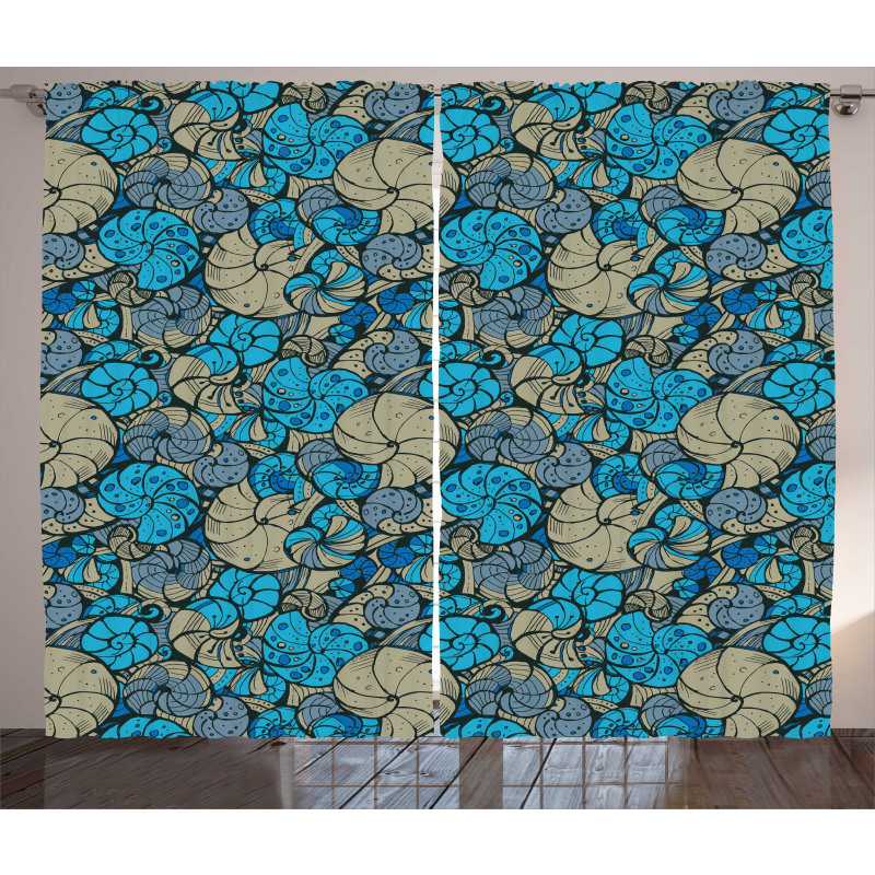 Underwater Maritime Theme Curtain