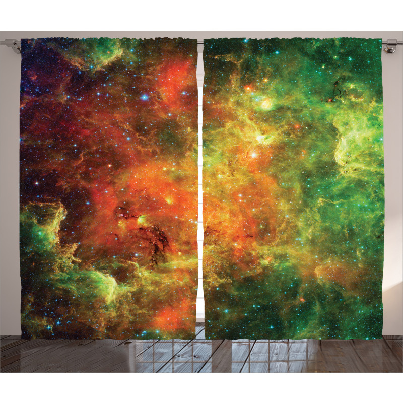 Cosmos Space Planet Curtain
