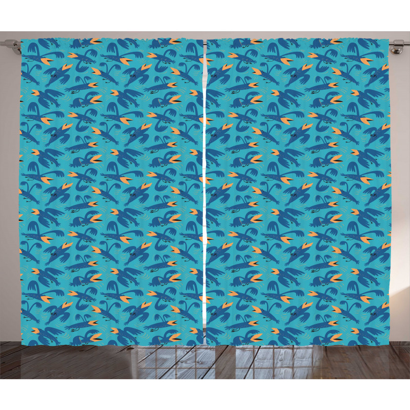 Surreal and Whimsical Birdies Curtain