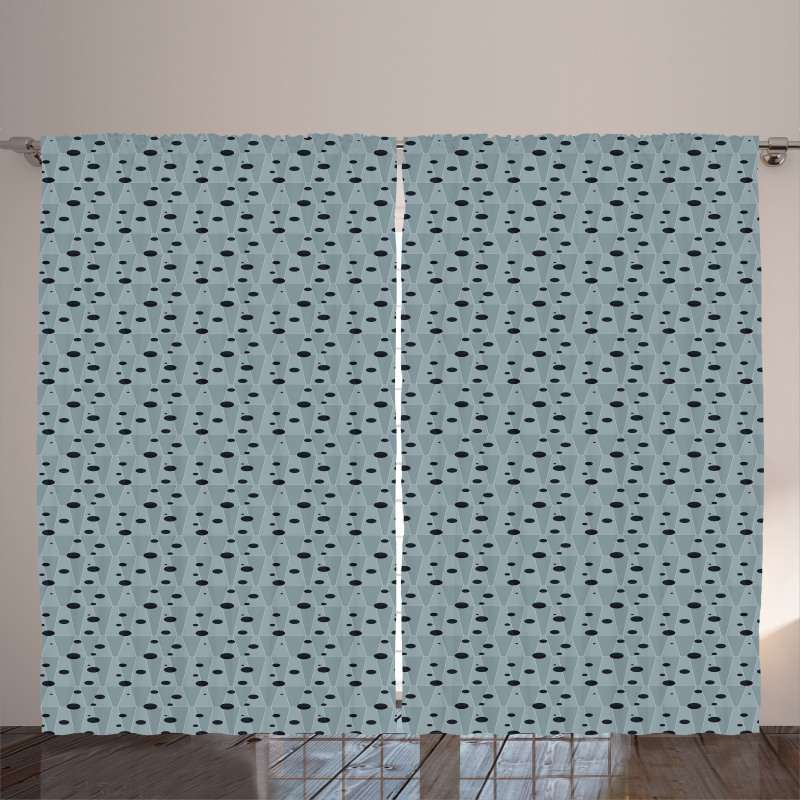 Modern Ovals and Triangles Curtain