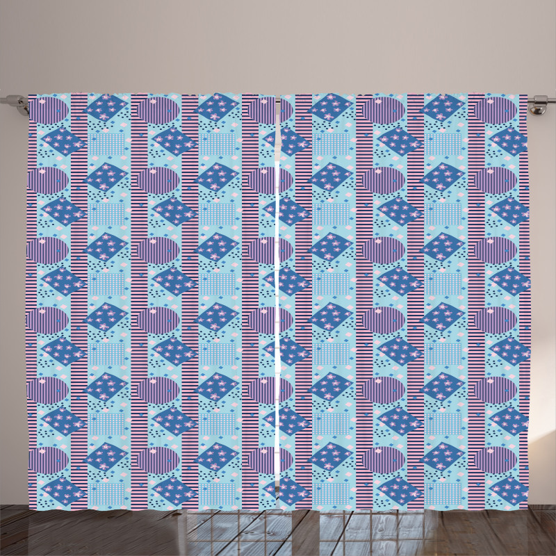 Pastel Abstract Memphis Curtain