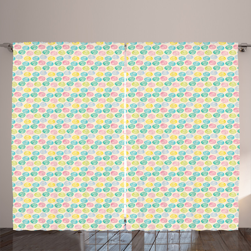 Pastel Nursery Circles Curtain