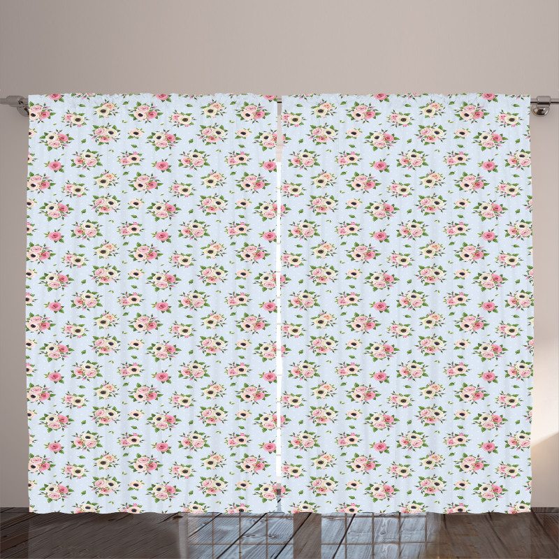 Corsage Blossoms Romance Curtain