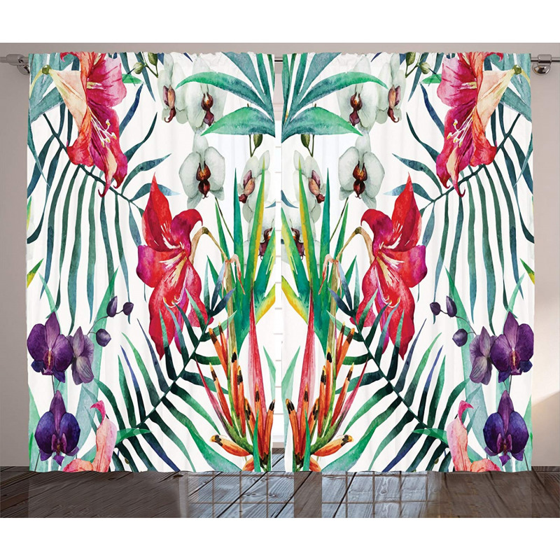Tropical Orchids Curtain