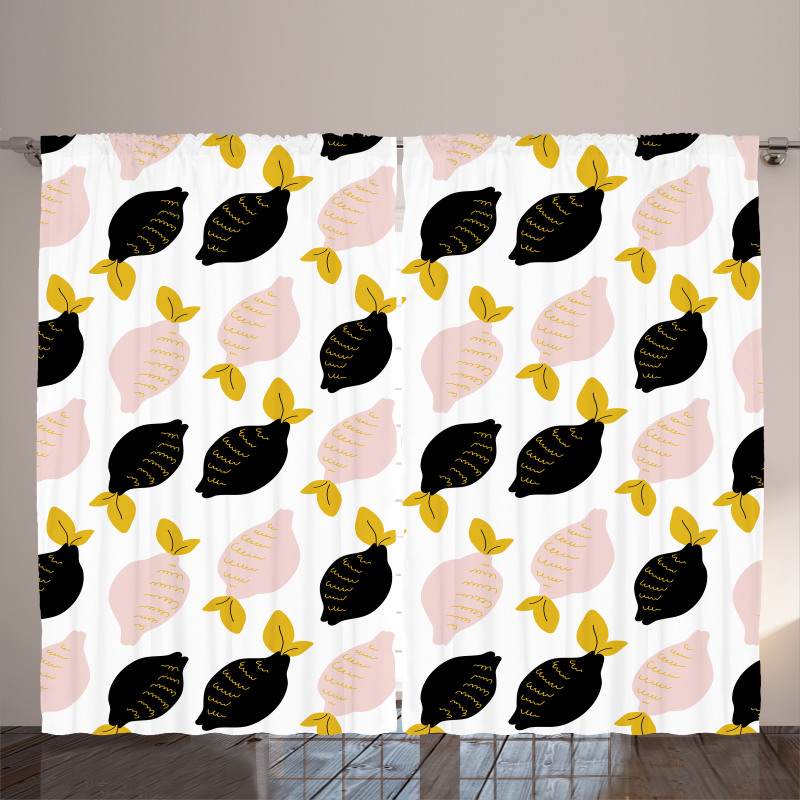 Abstract Colored Citrus Fruit Curtain