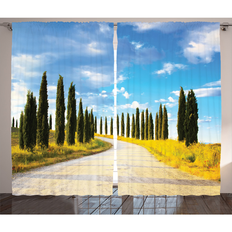 Mediterranean Trees Curtain