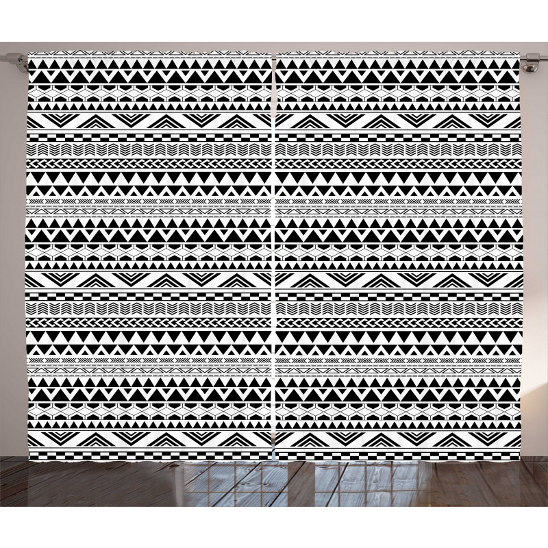 Aztec Inspired Shapes Curtain