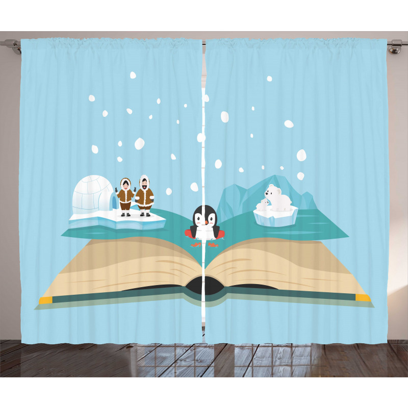 Iglo Eskimo Polar Bear Curtain