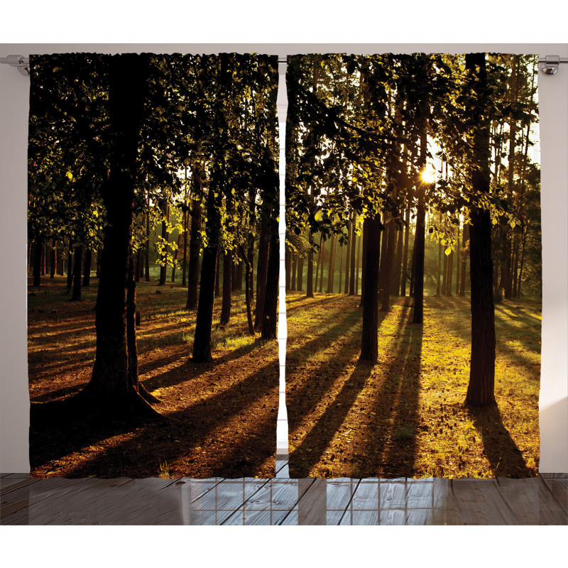 Summertime Forest Tree Curtain
