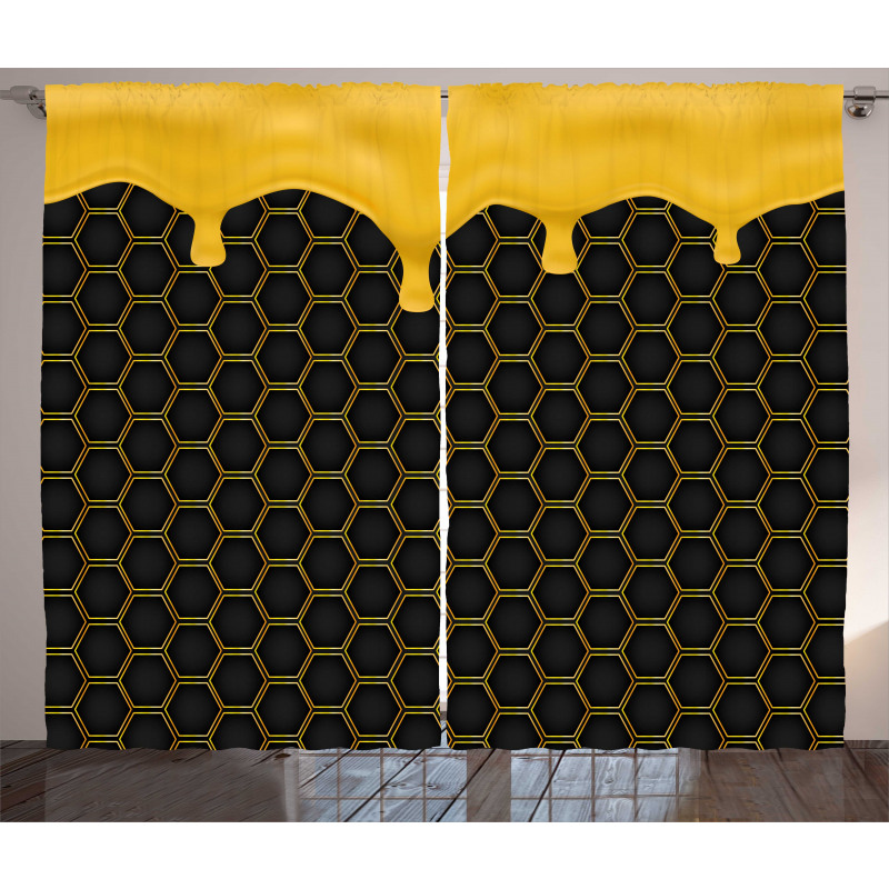 Honeycomb Dripping Beehive Curtain