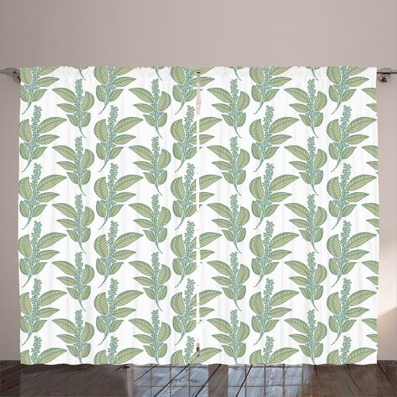 Wild Botanical Blossom Art Curtain