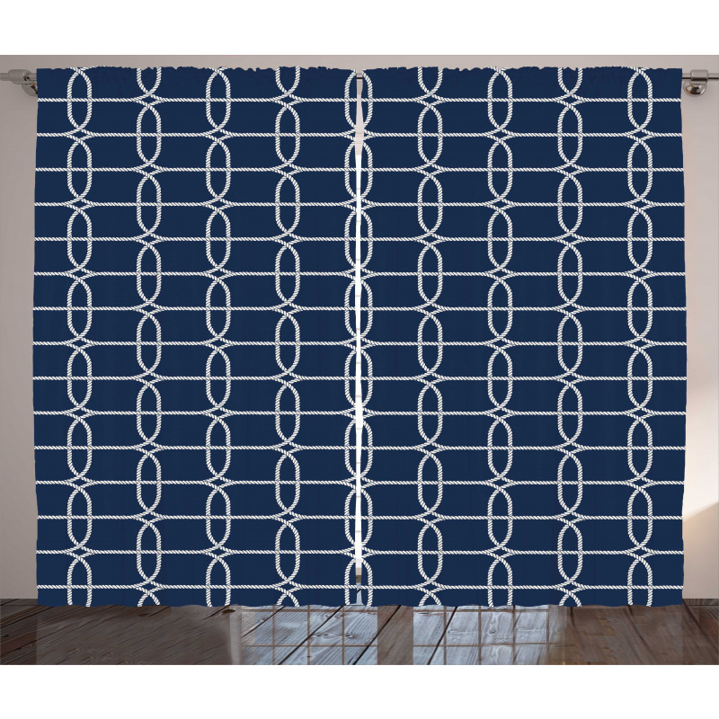 Bicolored Maritime Motif Curtain