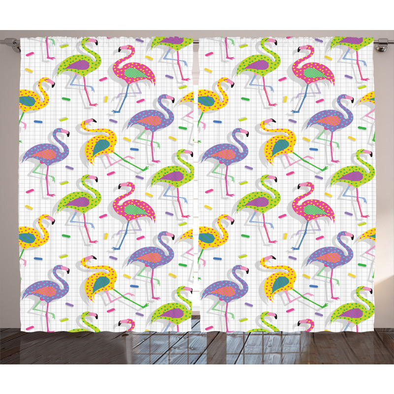 Retro Colorful Pattern Curtain