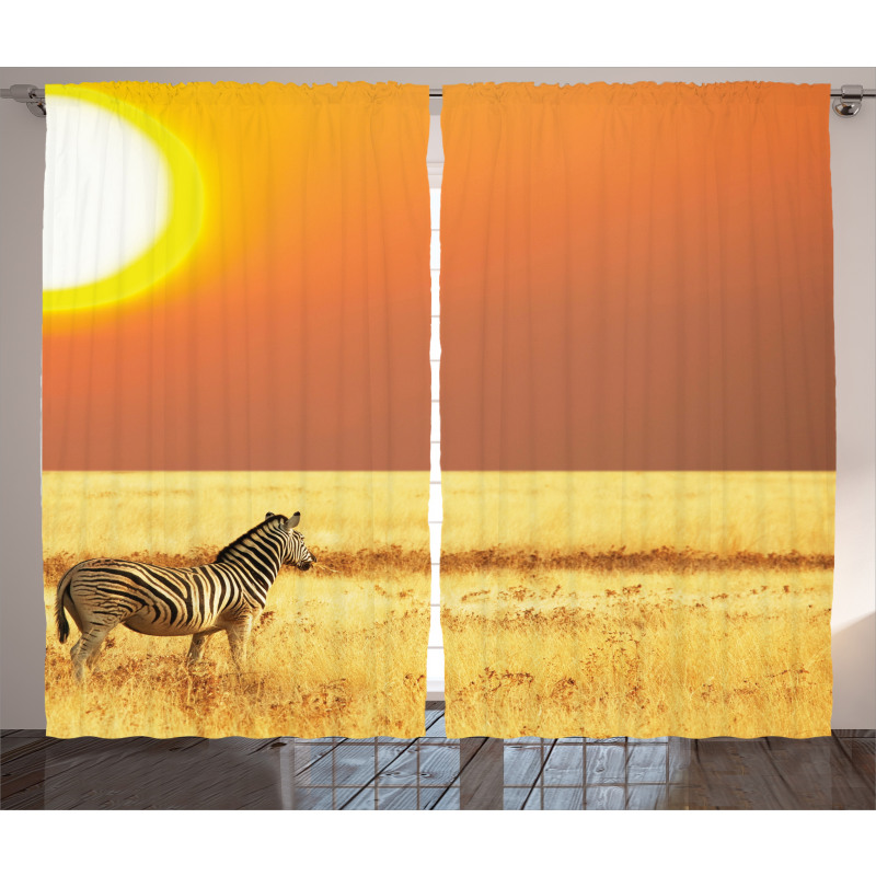 Tropical Animal Sunset Curtain
