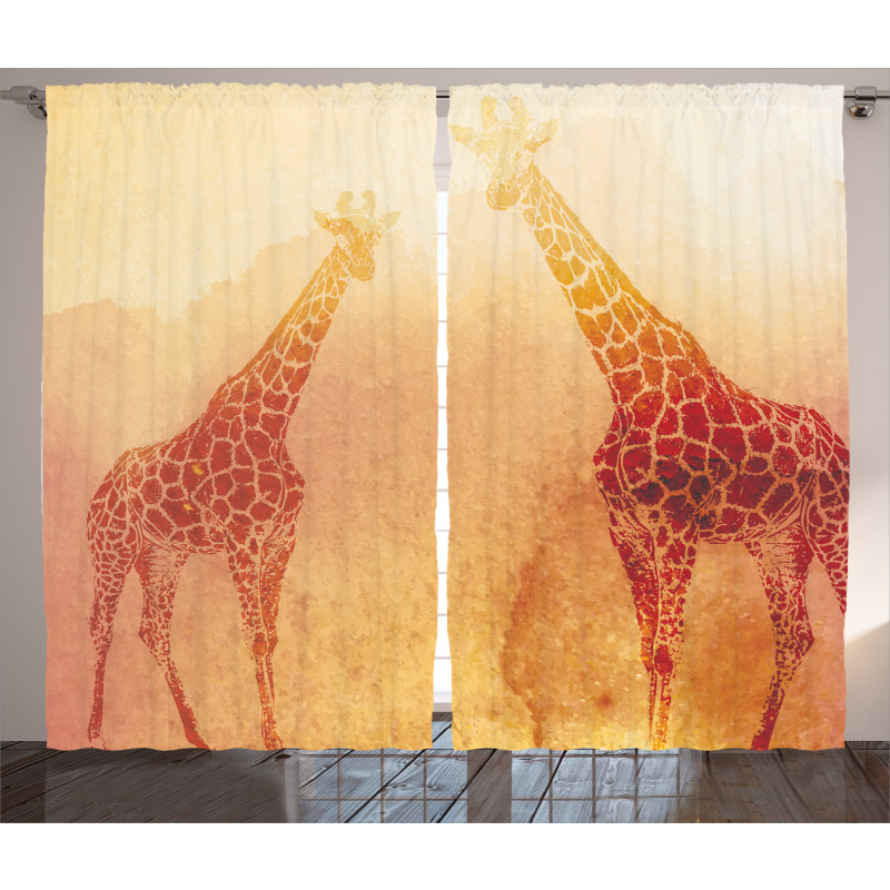 Tropic Giraffes Curtain