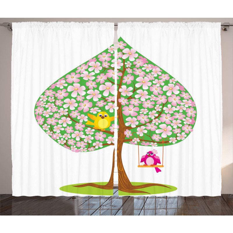 Heart Shape Tree Blossom Curtain