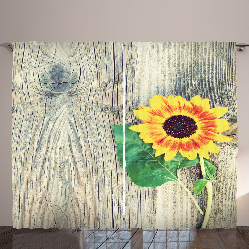 Wood Board Bouquet Curtain