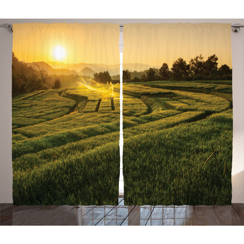 Barley Woods Sunset Curtain