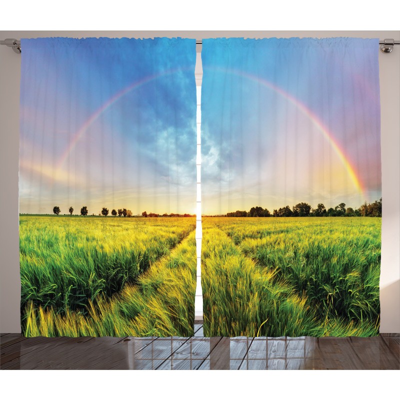Wheat Field Nature Curtain