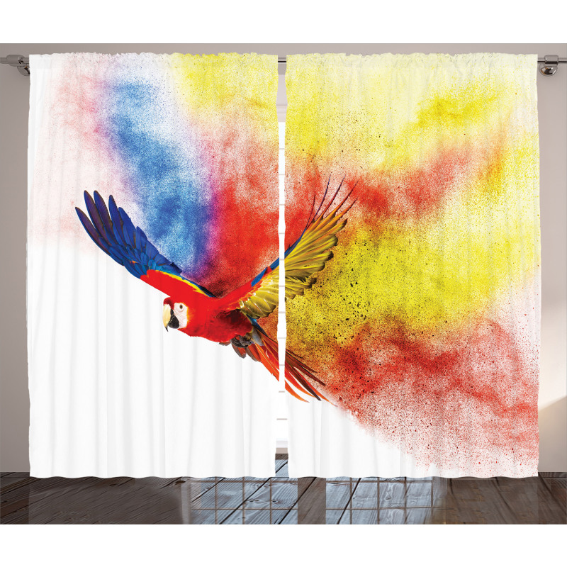 Parrot with Feathers Curtain