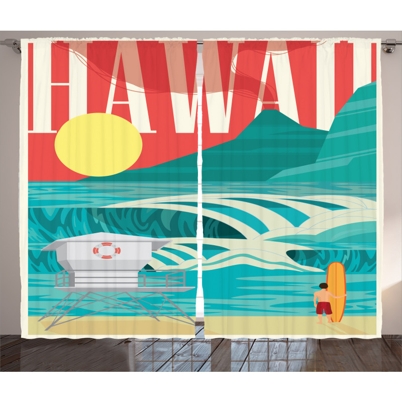 Hawaii Holiday Coast Curtain