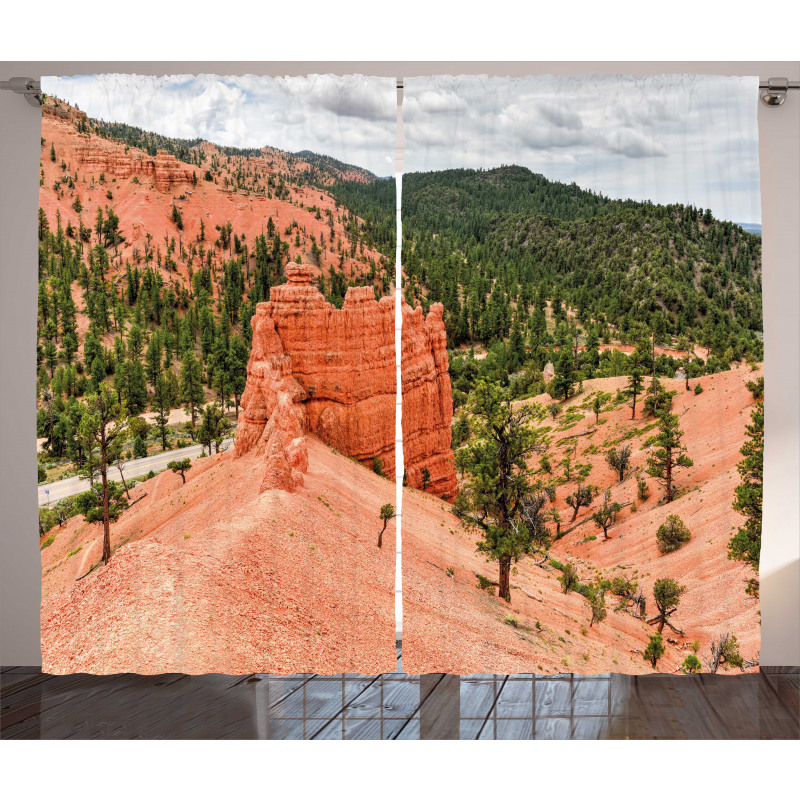 Manzara Perde Panoramik Fotoğraf Amerikan Doğası Kanyon