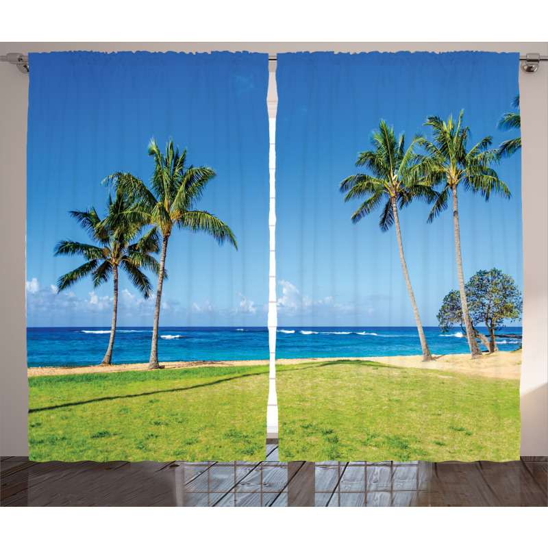 Coconut Palm Hawaii Curtain