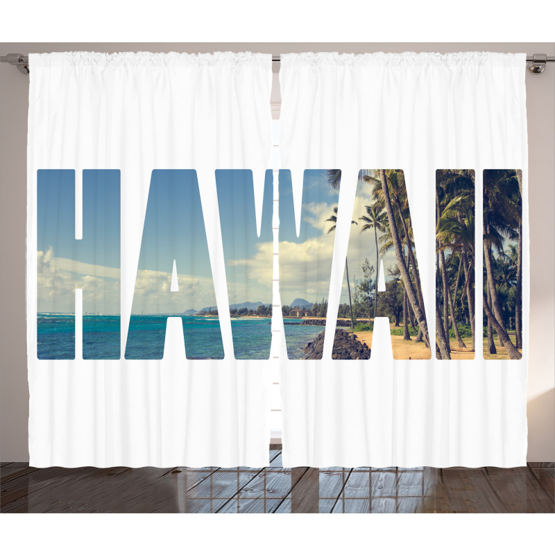 Hawaii Themed Curtain