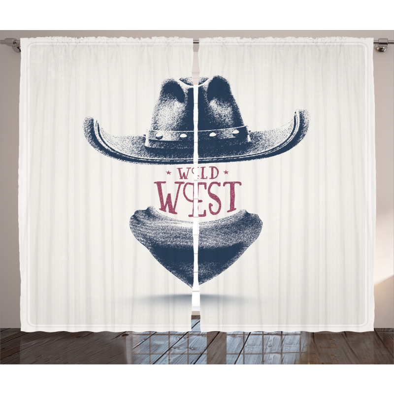 Wild West Cowboy Hat Curtain