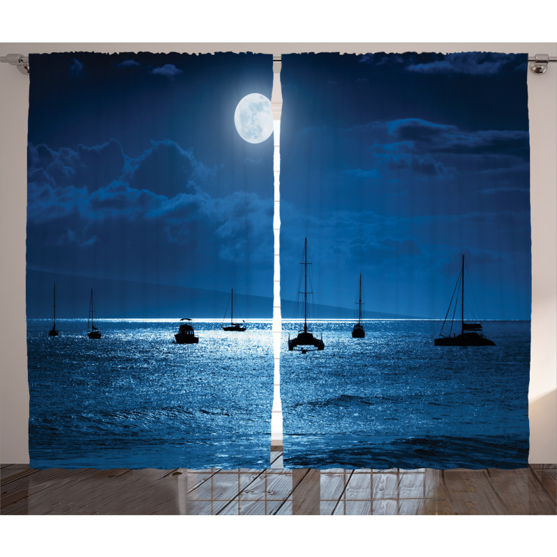 Dramatic Nighttime Sky Curtain