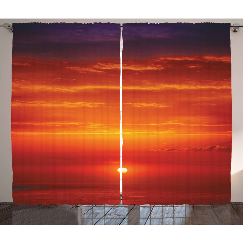 Morning Sunrise Ocean Curtain